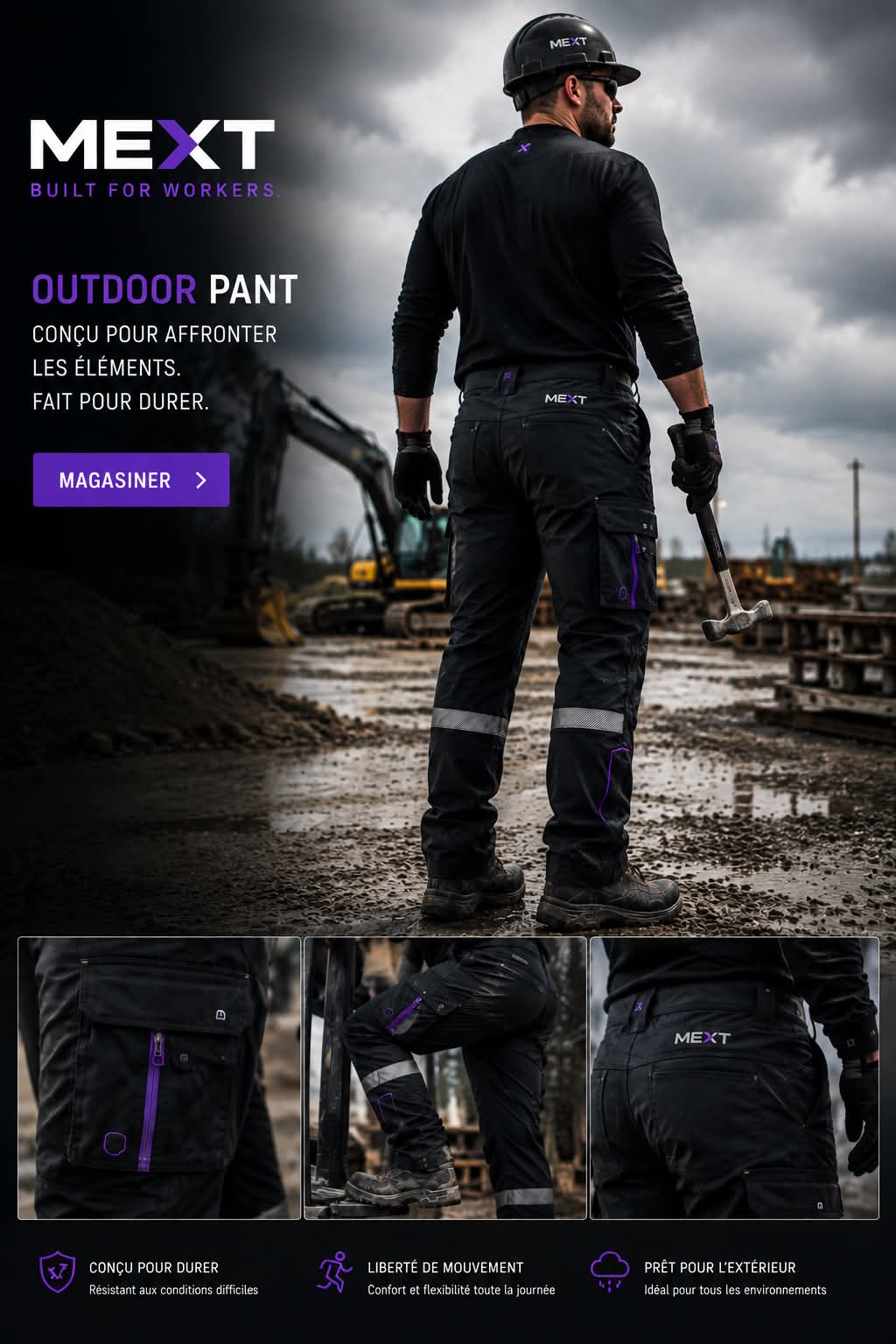Pantalon de travail extérieur Mext